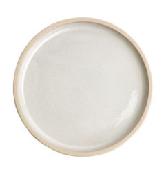 Assiettes plates bord droit blanc Murano Olympia Canvas 25 cm  (Lot de 6)