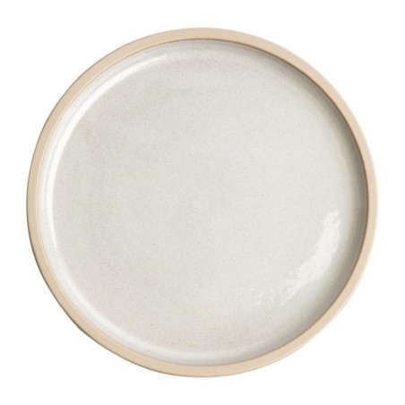 Assiettes plates bord droit blanc Murano Olympia Canvas 25 cm  (Lot de 6)