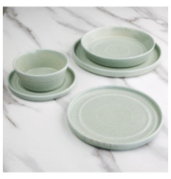 Assiette plate vert printanier Olympia Cavolo 180mm (lot de 6)