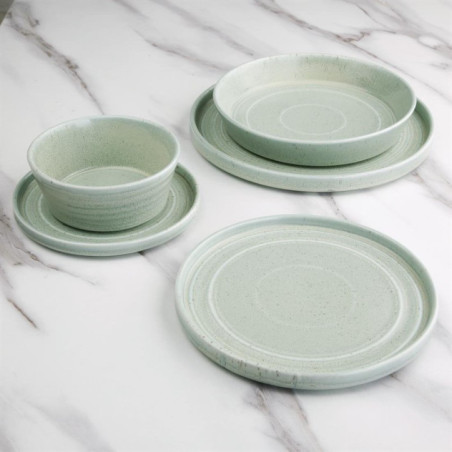 Assiette plate vert printanier Olympia Cavolo 180mm (lot de 6)