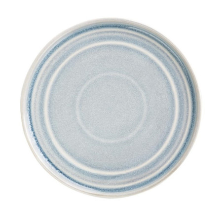 Assiette plate bleu cristallin Olympia Cavolo 22 cm
