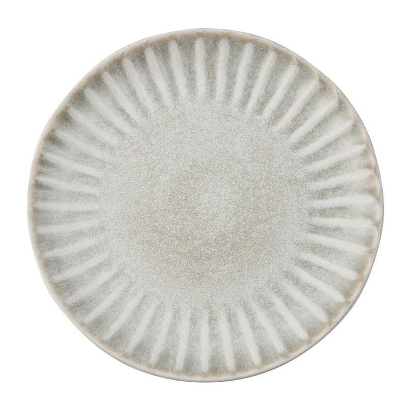 Assiettes plates Olympia Corallite grises 280 mm (lot de 6)