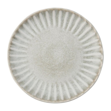 Assiettes plates Olympia Corallite grises 280 mm (lot de 6)