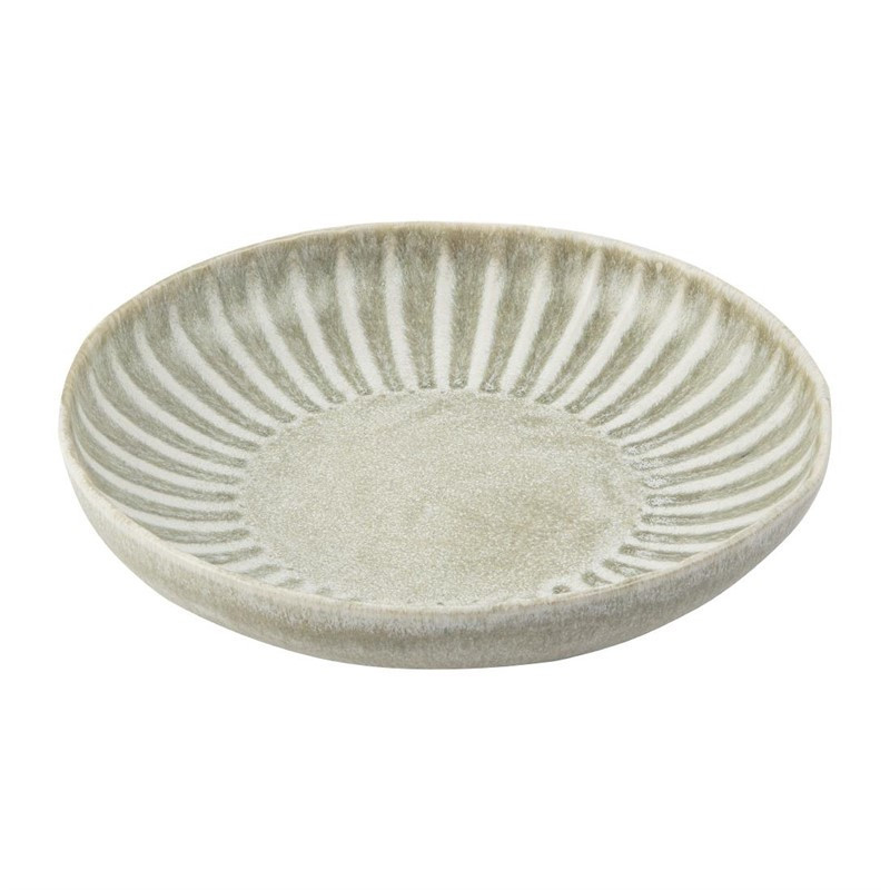 Assiettes calottes Olympia Corallite grises 220mm (lot de 6)