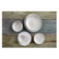 Assiettes calottes Olympia Corallite grises 220mm (lot de 6)
