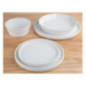 Assiettes plates rondes Olympia Cavolo blanc moucheté 270mm (lot de 4)