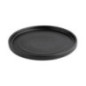 Assiettes plates rondes texturées Olympia Cavolo noires 180mm (lot de 6)