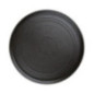 Assiettes plates rondes texturées Olympia Cavolo noires 270mm (lot de 4)
