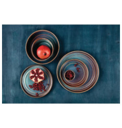 Bols plats ronds irisés Olympia Cavolo 220mm (lot de 4)