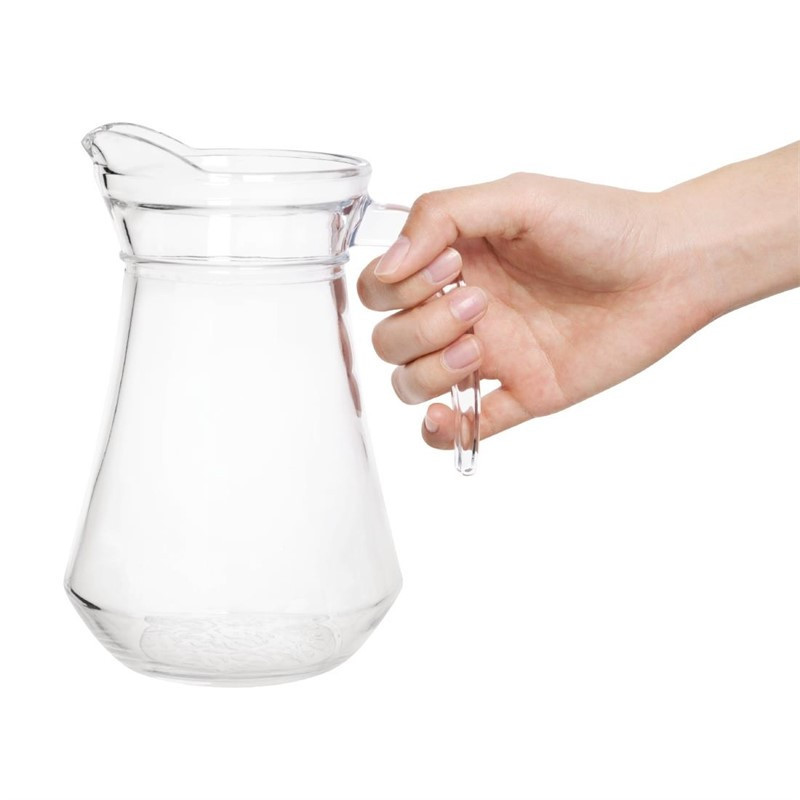 Lot de 6 carafes 1 Litre en verre OLYMPIA