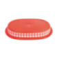 Panière alimentaire ovale en polypropylène Olympia rouge (Lot de 6)