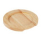 Support en bois clair pour plat rond en fonte avec oreilles GJ554 Olympia