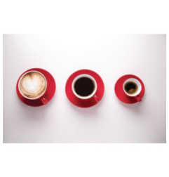 Tasse à café Olympia rouge 228ml (Lot de 12)