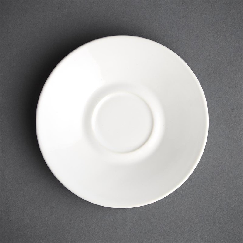 Soucoupe pour tasse espresso Olympia blanche  (Lot de 12)