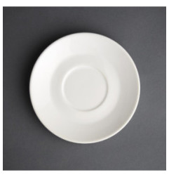 Soucoupe pour tasses 228ml et 340ml Olympia blanche (Lot de 12)