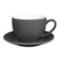 Soucoupe pour tasses 228ml et 340ml Olympia grise (Lot de 12)