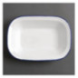 Plat de service rectangulaire acier émaillé Olympia 280x190x55mm lot de 6