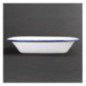 Plat de service rectangulaire acier émaillé Olympia 280x190x55mm lot de 6