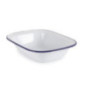 Plat de service rectangulaire acier émaillé Olympia 280x190x55mm lot de 6