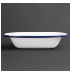 Plat rectangulaire en acier émaillé Olympia 180x130x40mm lot de 6