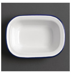 Plat rectangulaire en acier émaillé Olympia 180x130x40mm lot de 6