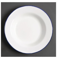 Assiette creuse en acier émaillé Olympia 245mm lot de 6