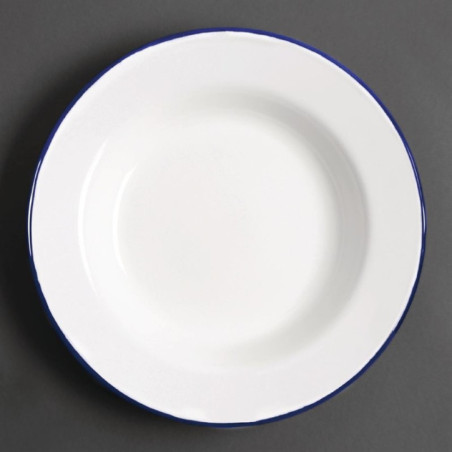 Assiette creuse en acier émaillé Olympia 245mm lot de 6