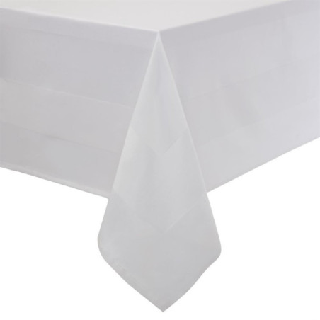 Nappe blanche bande de satin Mitre Luxury 1140 x 1140mm