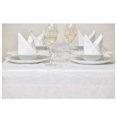 Nappe blanche bande de satin Mitre Luxury 1140 x 1140mm