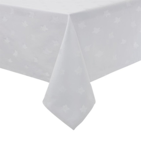 Nappe carrée blanche feuilles de lierre Mitre Luxury Luxor 1350 x 1350mm