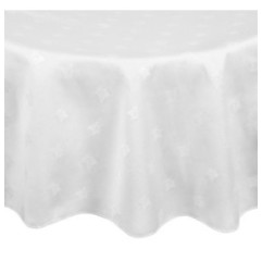 Nappe ronde blanche feuilles de lierre Mitre Luxury Luxor 2300mm