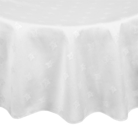 Nappe ronde blanche feuilles de lierre Mitre Luxury Luxor 2300mm