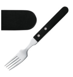 Fourchette à steak Amefa manche noir 196mm (Lot de 12)