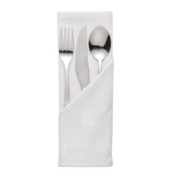 Serviettes blanches en coton motif feuille de lierre Mitre Luxury Luxor 450 x 450mm 