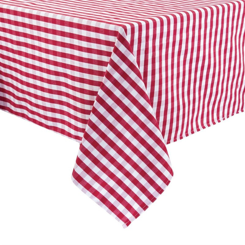 Nappe carrée à carreaux rouges en polyester Mitre Comfort Gingham 890 x 890mm