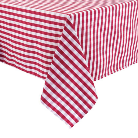 Nappe carrée à carreaux rouges en polyester Mitre Comfort Gingham 1320 x 1320mm