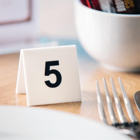 Lot de numéros de table en plastique Olympia 1-10