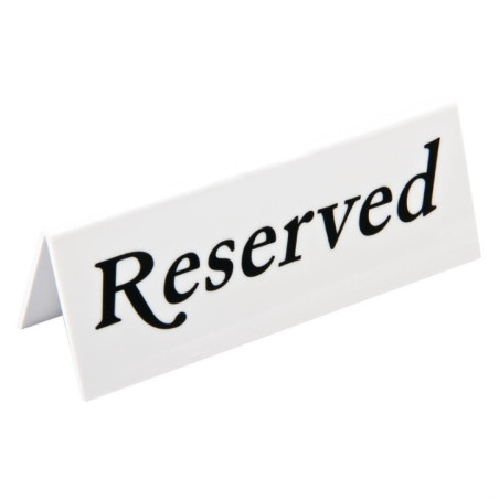 Chevalets de table en plastique Olympia "Reserved" (lot de 10)