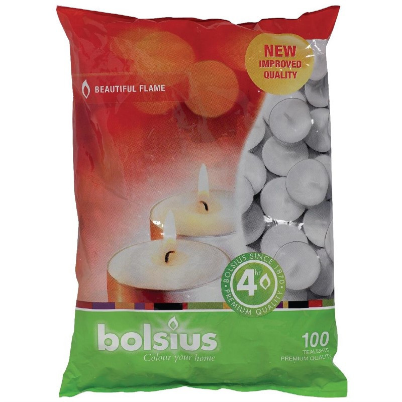 Bougies chauffe plats Bolsius 4 heures (Lot de 100)