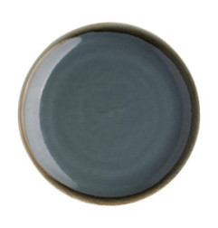 Assiette plate ronde couleur océan Kiln Olympia 230mm lot de 6