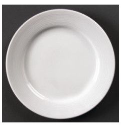 Assiettes à bord large Olympia Linear 200mm (Lot de 12)