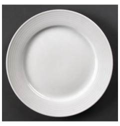 Assiettes à bord large Olympia Linear 250mm (Lot de 12)