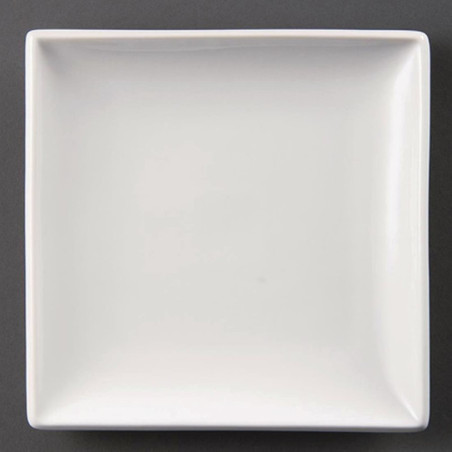 Assiettes carrées blanches Olympia Whiteware 295mm (lot de 6)