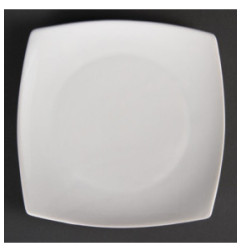 Assiettes carrées bords arrondis blanches Olympia 185mm (Lot de 12)