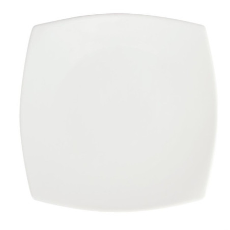 Assiettes carrées bords arrondis blanches Olympia 305mm (Lot de 6)