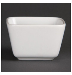 Minis plats carrés hauts blancs 75mm Olympia (Lot de 12)