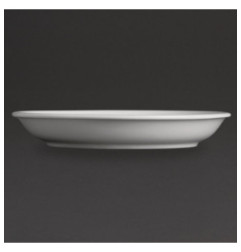 Soucoupes pour tasses à cappuccino blanches 180mm Olympia (Lot de 12)