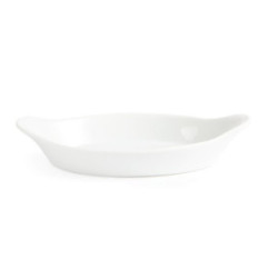 Plats ovales à oreilles blancs Olympia 290 x 166mm (Lot de 6)