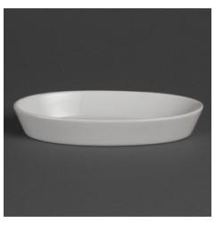 Plats à sole ovales blancs Olympia 195 x 110mm (Lot de 6)