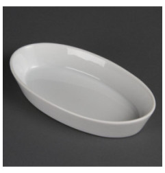 Plats à sole ovales blancs Olympia 195 x 110mm (Lot de 6)